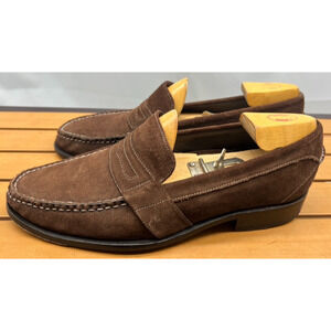 Men's Cole Haan Brown Suede Penny Loafers | Pre-Owned Size 9M | Classic Casual